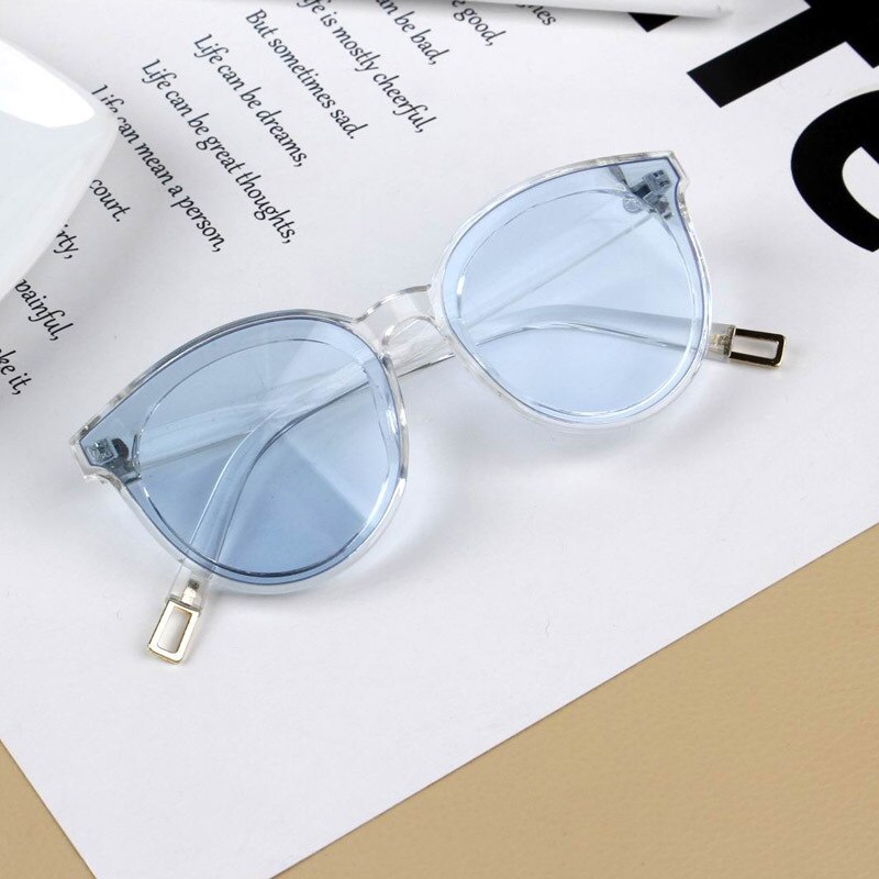Jahrgang Katze Auge freundlicher Sonnenbrille Für Baby freundlicher Jungen Mädchen Sonnenbrille Große Niedliche Cateye Sonnenbrille uv400 Reise Brillen: Blau