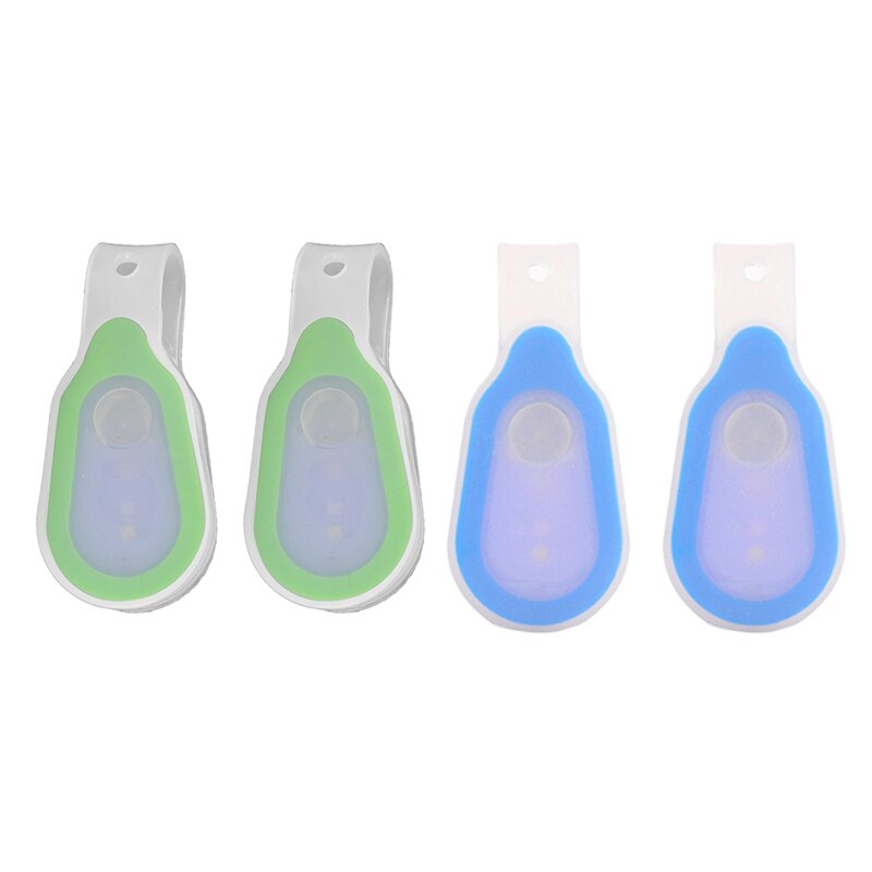 2Pcs LED Flashlight Clip on To Clothing LED netic Lights Running Button Silicone Clip Lamp for Hiking Running