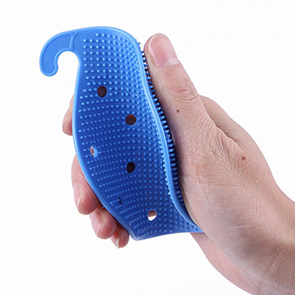 Multi-functional Protect Hand Dirt Clean Brushes Easy Cleaning Tools Potato Scrubber Fruit Accessories Kitchen Gadgets 1 pcs: blue