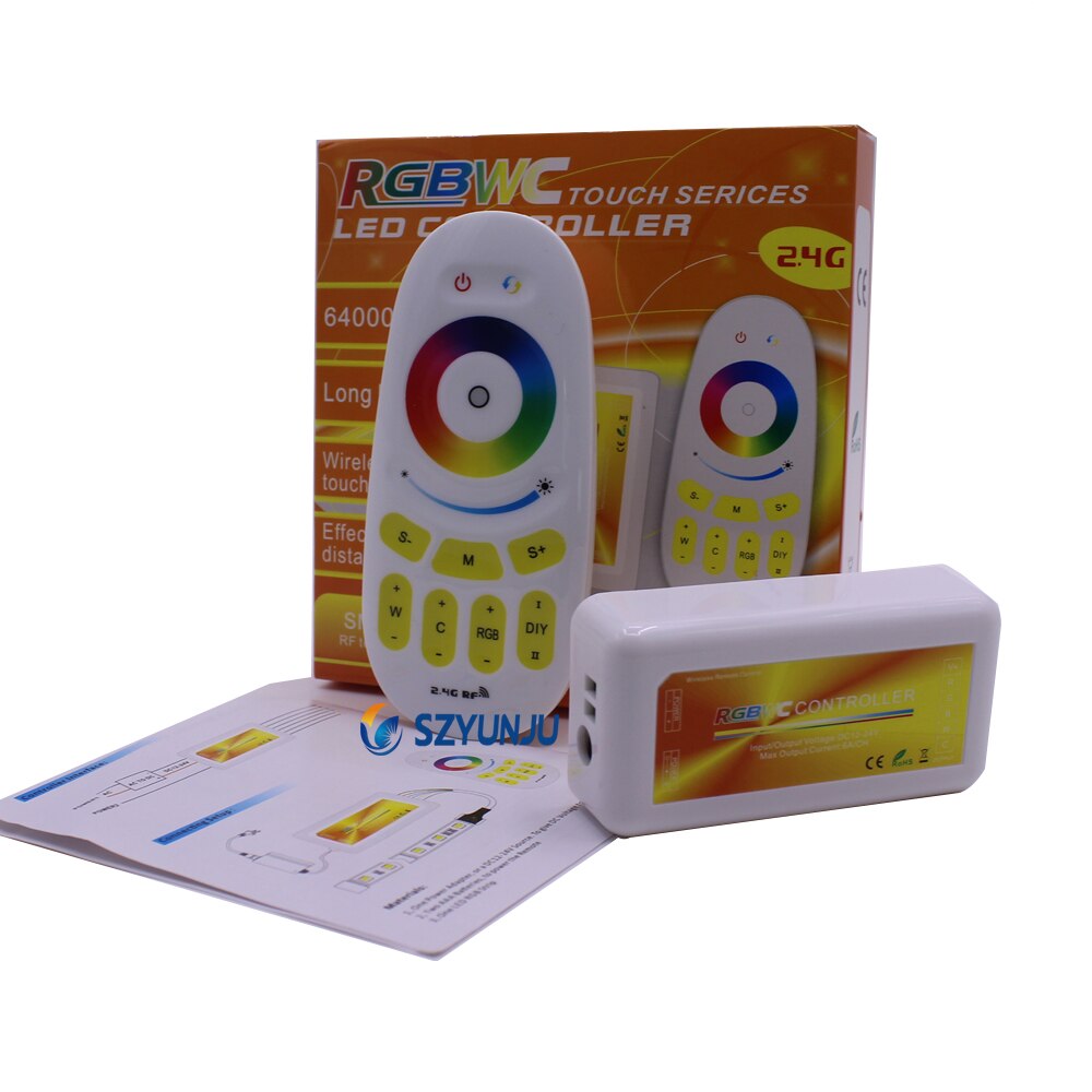 2.4G RGBWC LED Controller RF Touch Screen Wireless Dimmer Remote Control For 5050 RGBWC RGBCCT LED strip