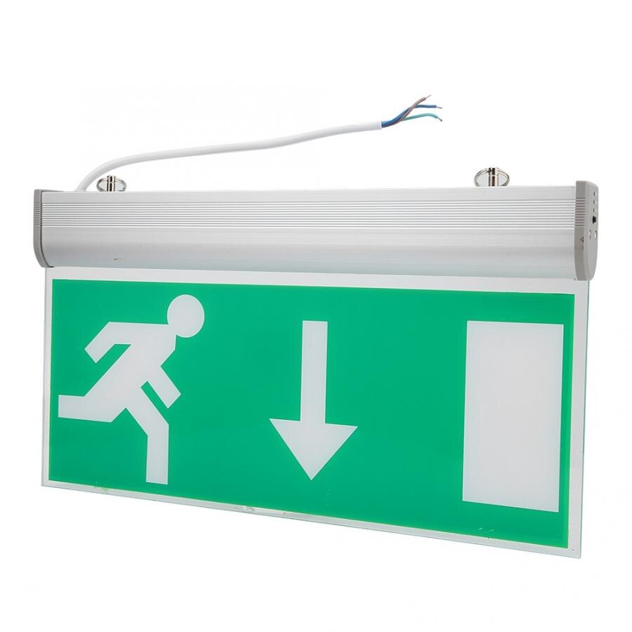 Acrylic LED Emergency Exit Lighting Sign Safety Evacuation Indicator Light Hanging Led Exit Sign 110-220V Luz de emergencia led