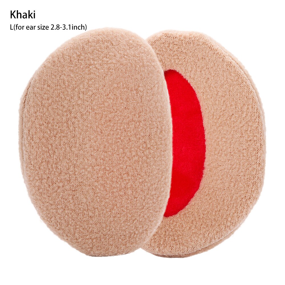 Nowe bezpasmowe nauszniki nauszniki z polaru grube zimowe nauszniki zimna pogoda przenośne nauszniki dla kobiet mężczyzn: Khaki L