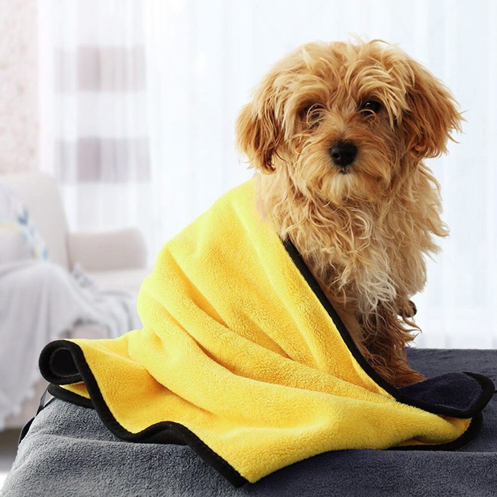 140 x 70cm kæledyrsbadehåndklæde overdimensioneret mikrofiberhåndklæde til små hunde og store hunde gyldne bamser katte kaniner kæledyr absorberer vand+