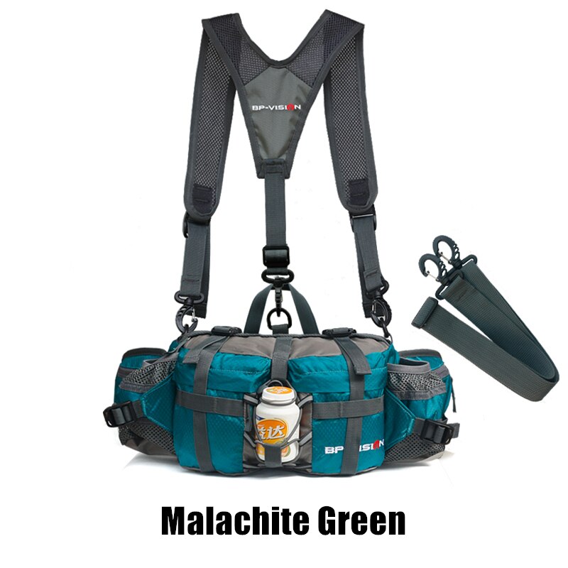 Marsupio sportivo da esterno uomo donna campeggio escursionismo borsa a tracolla da viaggio zaino impermeabile marsupio da pesca: Malachite verde