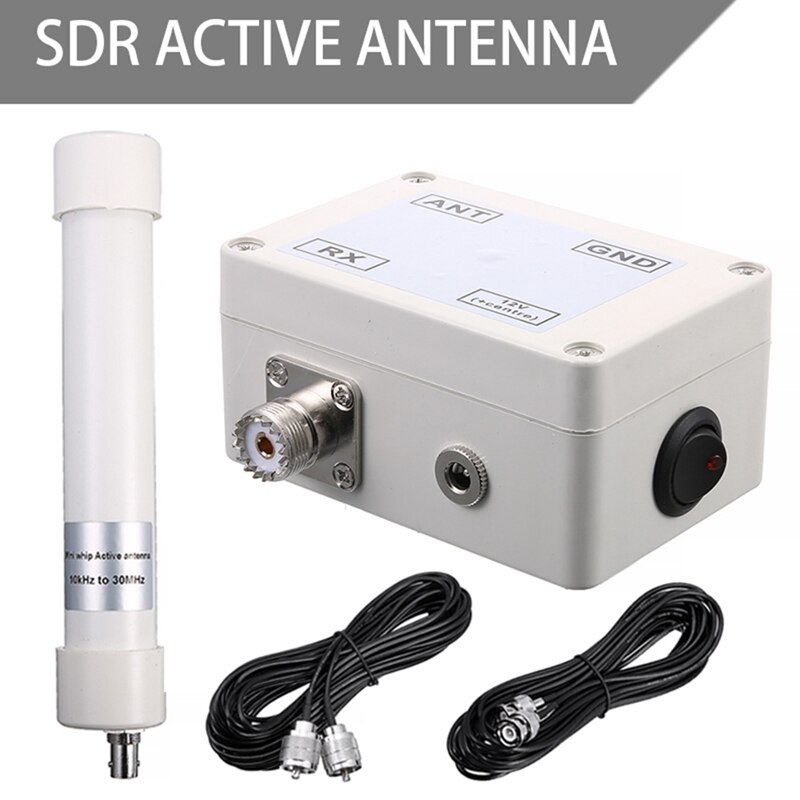 MOOL Active Receiving Antenna Mini Whip VLF LF HF VHF SDR Antennas With Connect Cable Signal Receive 10Khz-30Mhz