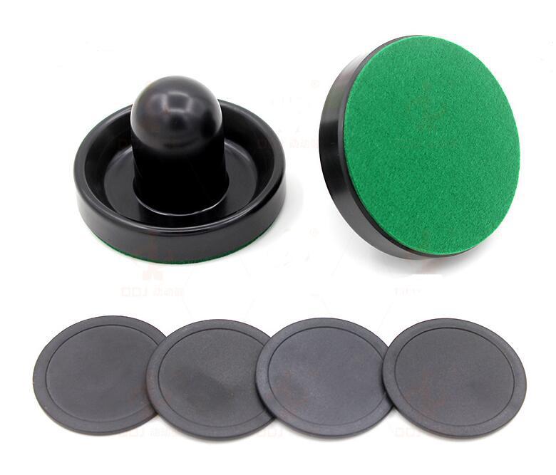 96mm indendørs air hockey bord filt pusher sæt hockey pucke tilbehør sport udendørs: Sort