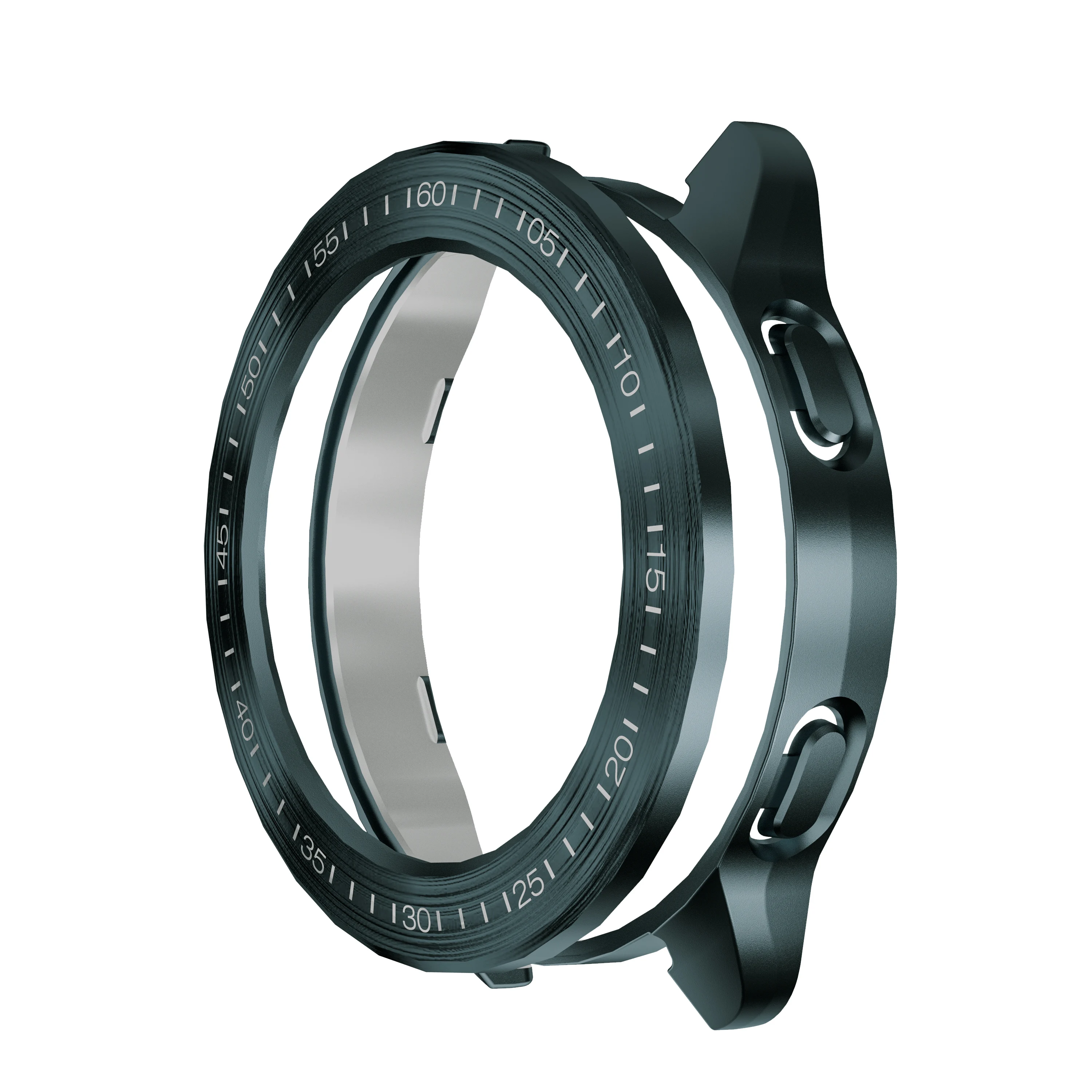 Abdeckung für Xiaomi Mi Uhr S3 fallen Zubehör PC Schutz Hülse für Mi Uhr S3 Galvani Draht Zeichnung Hohl fallen + lünette: Schwarz Grün