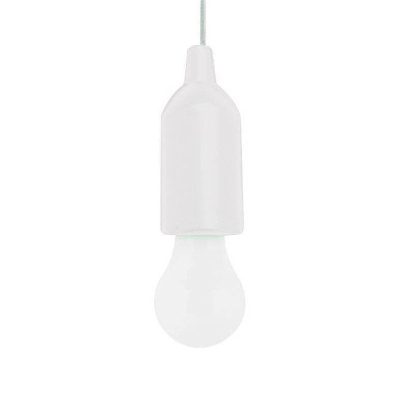 Lámpara colgante de Bombilla LED portátil, linterna de luz nocturna con cordón para tienda de luces de acampada, para fiestas, bodas, festivales, barbacoa: White