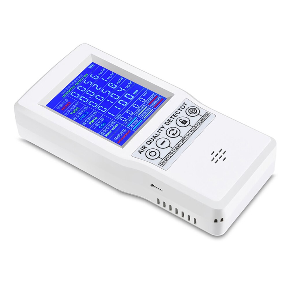 Inneluftmonitordetektor nøyaktig lufttesterdetektor egnet til formaldehyd (hcho) karbondioksid tvoc  pm2.5/pm10