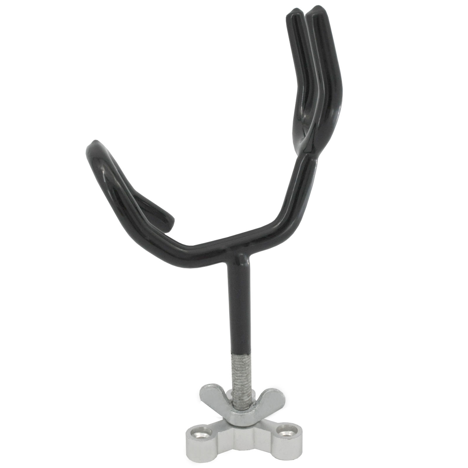 2PCS Boat Fishing Pole Holders Steel 20 Degree PVC Coated Steel Wire Fishing Pole Holders Angle Rod Holders with Mounting Base