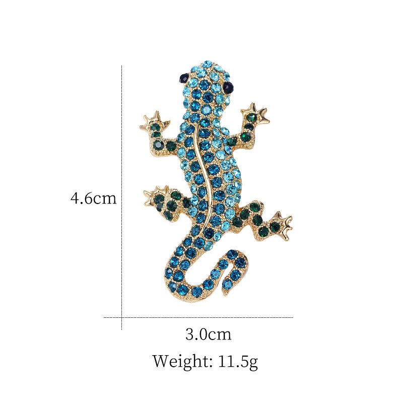 Baiduqiandu Neue Kristall Strass Pflastern Gekko Japonicus Brosche Stifte