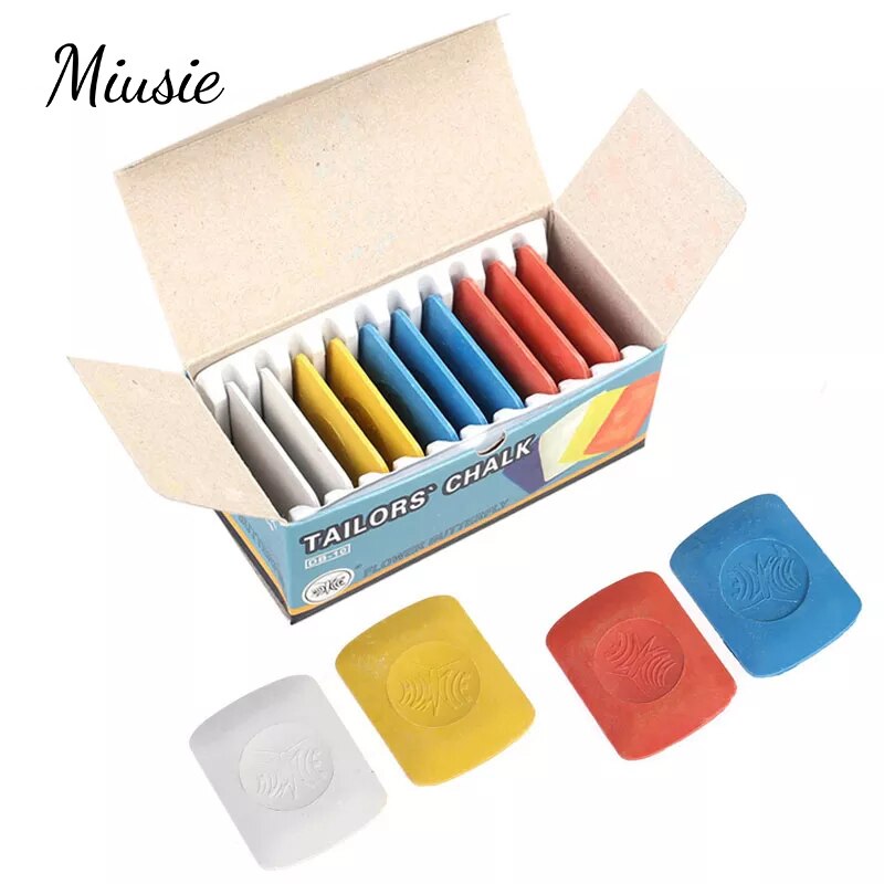 10 Stks/doos Mix Kleur Uitwisbare Kleermaker Krijt Naaien Krijt Kleermaker Stof Krijt Voor Maken Naaien Accessoire