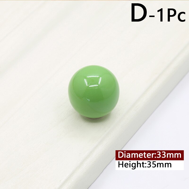 Kast Knoppen Keramische Kastdeur Pull Candy Kleur Kast Kledingkast Lade Bal Ronde Single-Gat Pull Hand Lade Handvat