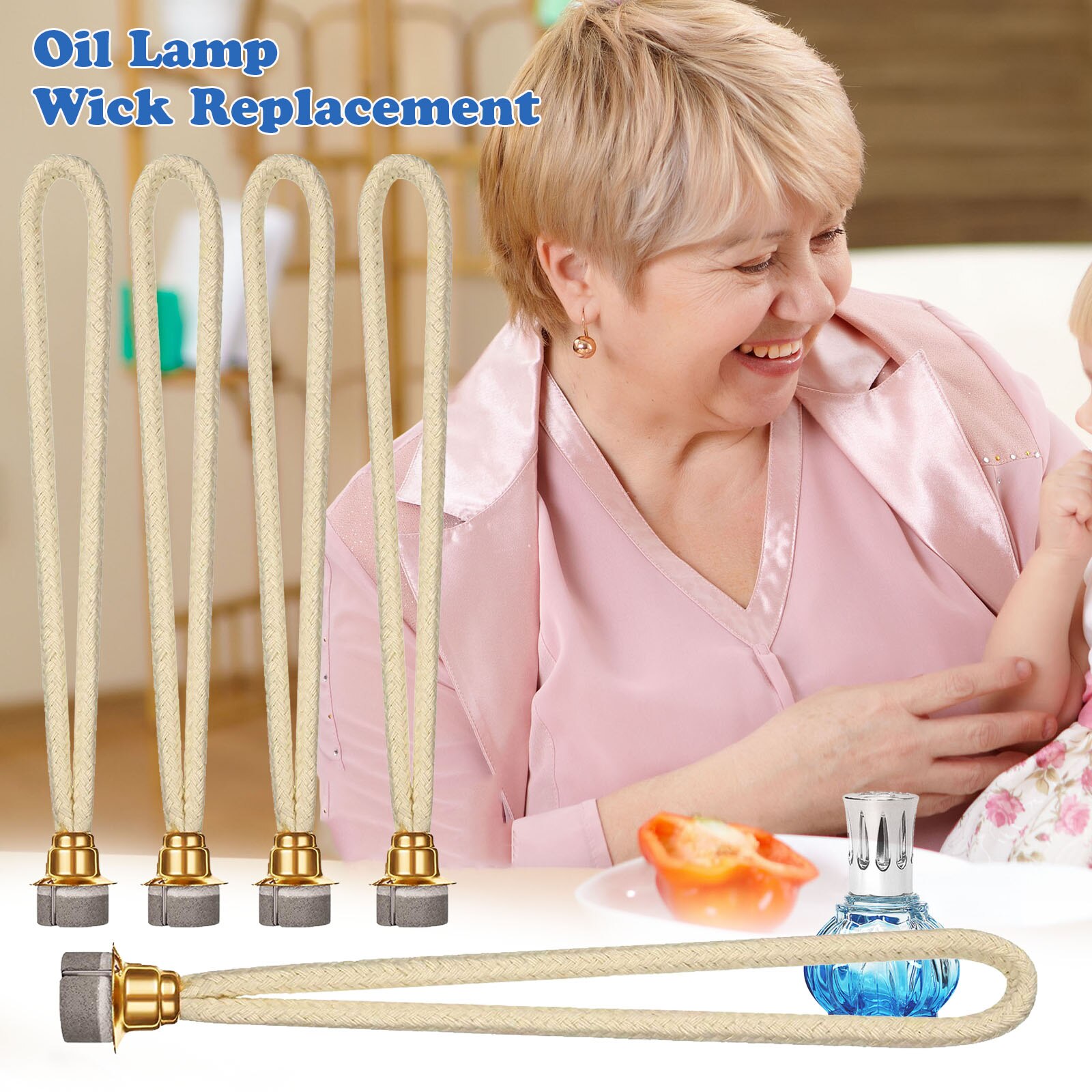 1PC 0.71Inch Oil Lamp Wick Replacement for Diffuser Aromatherapy Decor Air Tightly Control Catalytic Burner Fragrance Lamps Wick