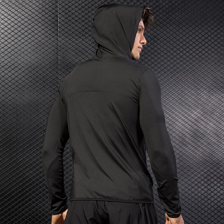 Quick Dry Running Jacket for Man Training Fitness Hoodies Sportswear for Gym Long Sleeve Zipper Jacket Running Coat