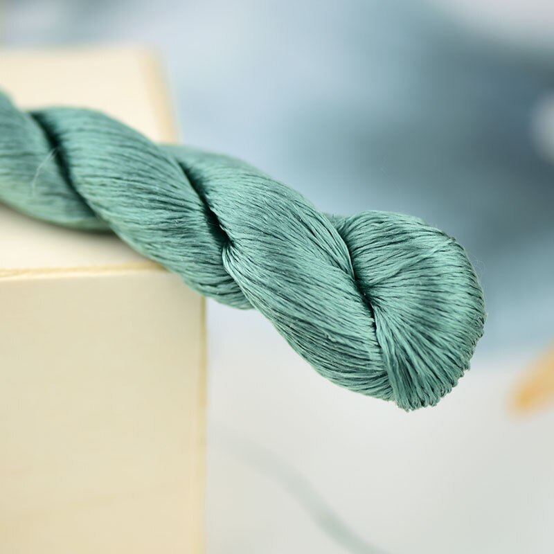 1pcs 100% silk thread hand embroidery embroider cross stitch 400m silk embroidery thread malachite green/7 gradient color: 3