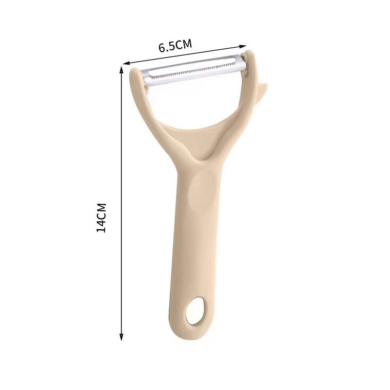 Multifunctional Storage Type Peeling Knife Peeling Knife With Storage Tube Peeler Peeling Apple Supplies Household Peeling Knife: Light yellow    B