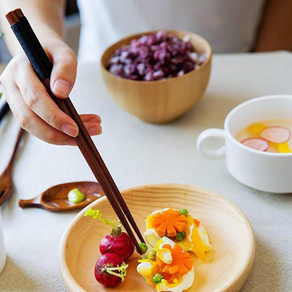 Natural Bamboo Wood Chopsticks Healthy Chinese Carbonization Reusable Kitchen Sushi Food Stick Tableware Sushi Chopstick