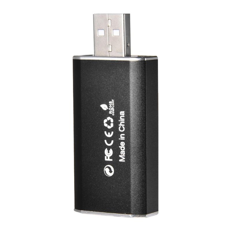 Mini tarjeta de captura de vídeo portátil, USB 2,0, HDMI, compatible con grabador de vídeo, caja de registro, Dongle de captura de juego USB para grabación de cámara