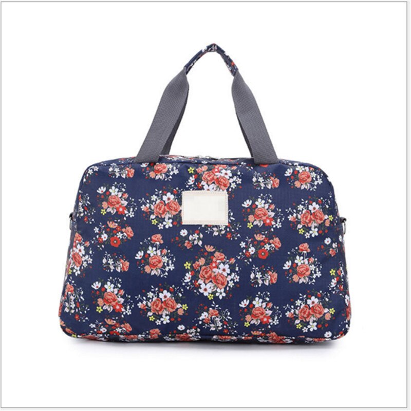 Bolsos de lona con estampado Floral de gran capacidad para mujer, bolsa deportiva multifunción, portátil, para viajar, gimnasio o Fitness: 1