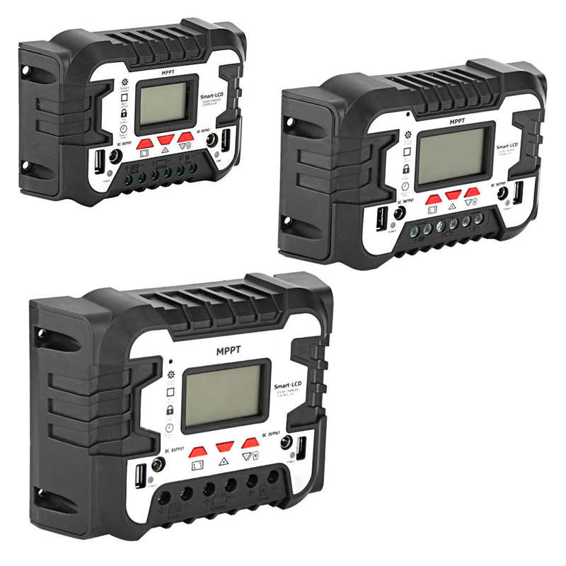 Solar- Laderegler Dual USB LCD Anzeige MPPT Regler 2,4 EINE 12V24V IP32 Wasserdichte Entladung Regler