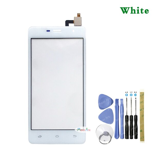 Alta qualidade 5.0 "para micromax q351 digitador da tela de toque sensor exterior lente vidro painel: white With Tool