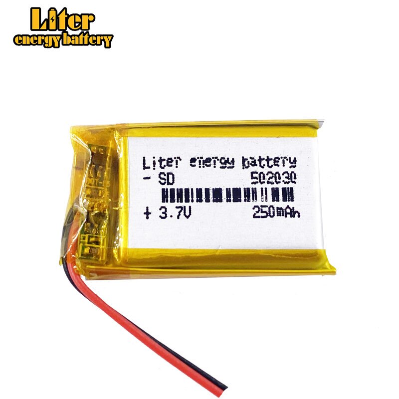 502030 3.7V 250 mah lithium-ion polymer battery goods of CE FCC ROHS certification authority