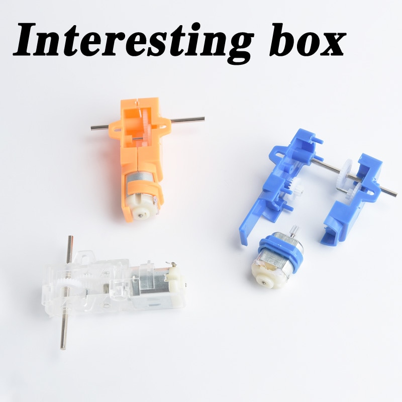 Double output shaft 130 motor gearbox, six-axis gearbox, robot toy car accessories, motor gearbox