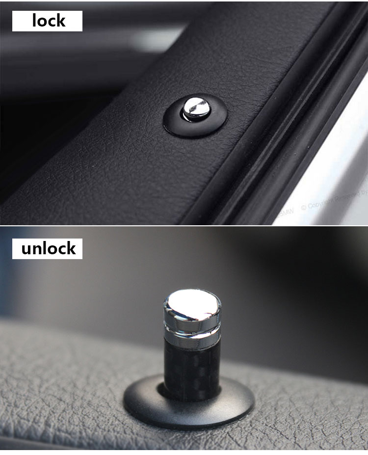 Auto Carbon Fiber Bolt Door Lock Stick Pin Cap Case For LEXUS RX300 RX330 RX350 IS250 LX570 is200 is300 ls40 Car Accessories