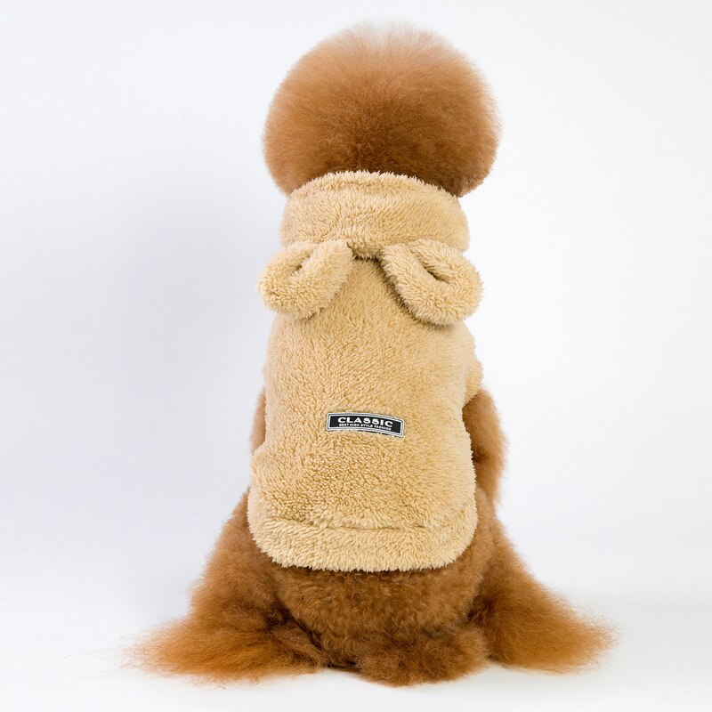 Winter Warm Large Dog Clothes Dog Hoodie Coat Sweater for Large dogs Pet Clothes Golden Retriever Labrador Alaskan: apricot / M