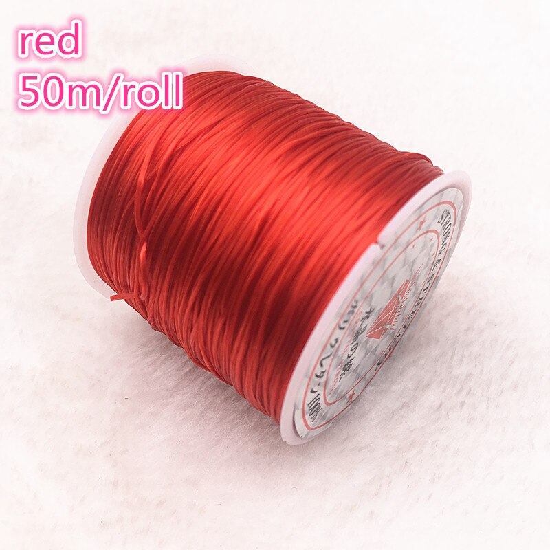 50M/Roll Flexible Elastic Crystal Line Rope Cord For Jewelry Making Beading Bracelet Wire Fishing Thread Rope Color U Pick