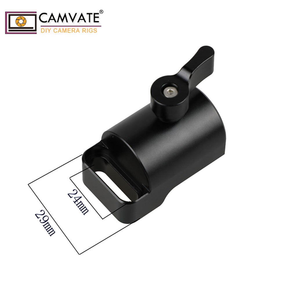 CAMVATE Universal Light Pole Adapter Connector With 2pcs 1/4"-20 Mounting Screws For Camera Monitor Cage Light Pole Connection