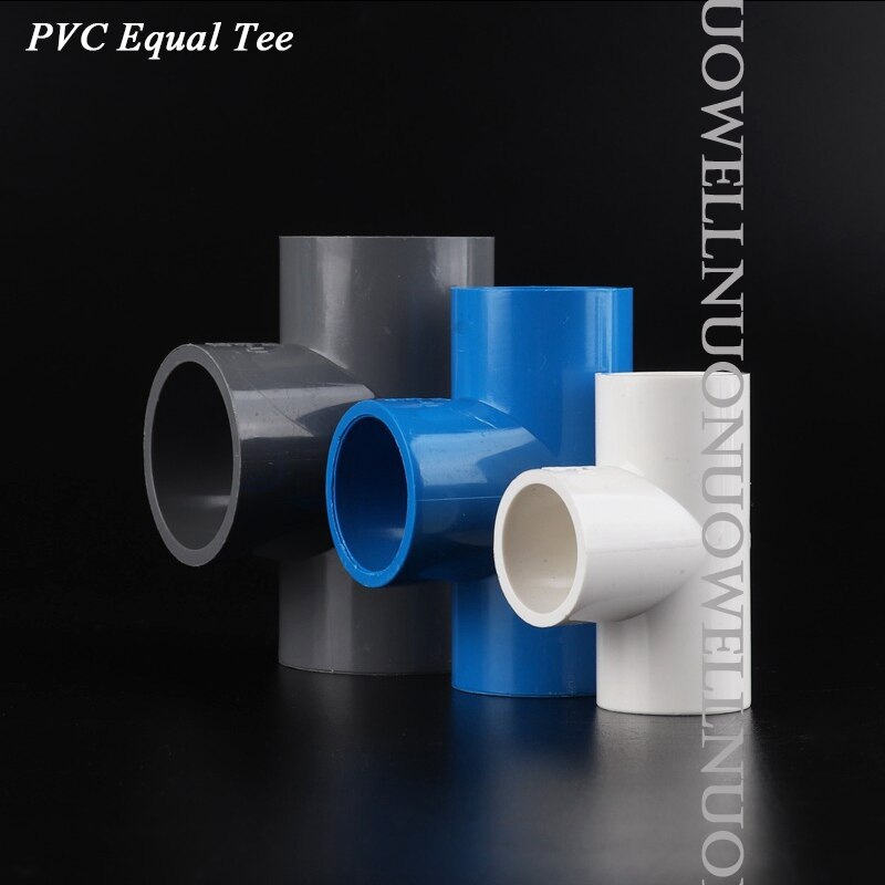 2Pcs PVC Pipe Connector 20 25 32 40mm Garden Irrigation Equal tee Three Way Fish Tank Supplies Aquarium Water Pipe Fittings