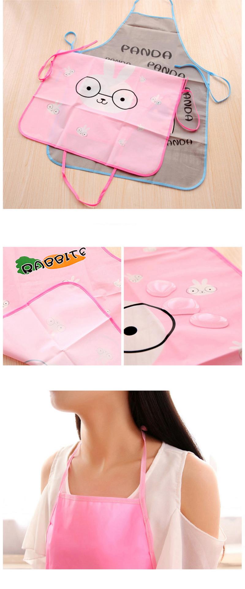 Delantal de dibujos animados, delantales antiaceite sin mangas, impermeable, delantal para mujeres, ajustable de PVC, limpiador cocina, accesorios 1 *
