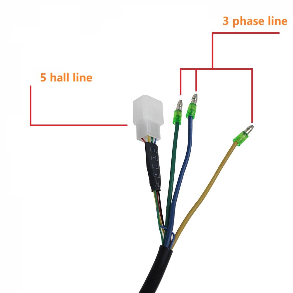 1pcs Motor Wires Cable Brushless DC Motor 3*1.5mm²+5*0.2mm² Motor Phase+5pcs Hall Sensor Wires