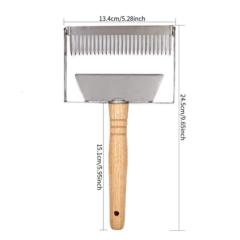 Bienenzucht Werkzeuge Waben ScraperUncapping Schaber Honig cutter Holz Griff Entdeckeln Gabel Schaufel beehive messer Ausrüstung: L