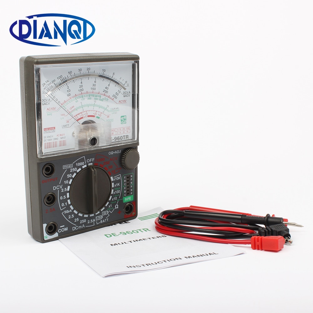 Analoge Multimeter De-960tr Ac Dc Volt Ohm Huidige Testen Elektrische Multitester De-960tr Meter