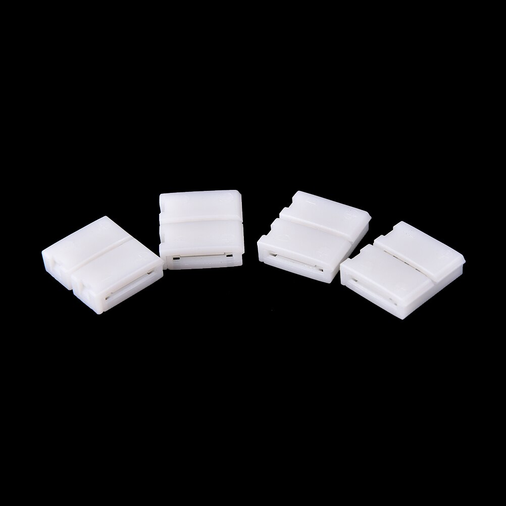 10 stks 4-Pin 10mm RGB PBC LED Light Strip Connector Voor SMD 3528 2835 Strip Wit Gapless Strip Strip Solderless Adapter