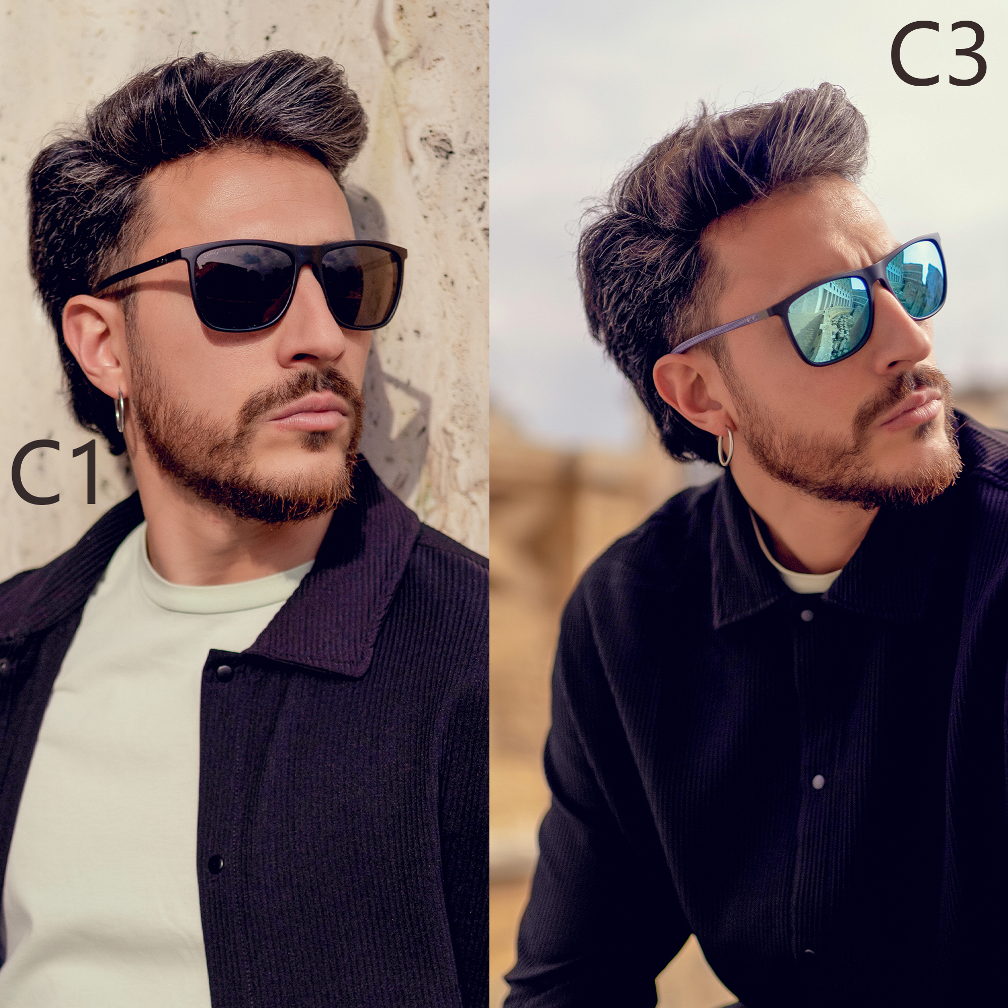 ZENOTTIC gafas de sol polarizadas cuadradas para hombres gafas de sol ultraligeras de fibra de carbono para conducir, pescar, deportes de Golf protección UV400