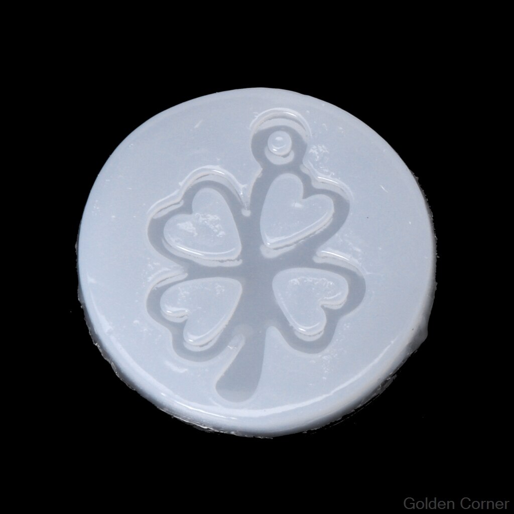 UV Resin Jewelry Liquid Silicone Mold Clover Bell Tree Frame DIY Jewelry Pendant 50PB: Clover