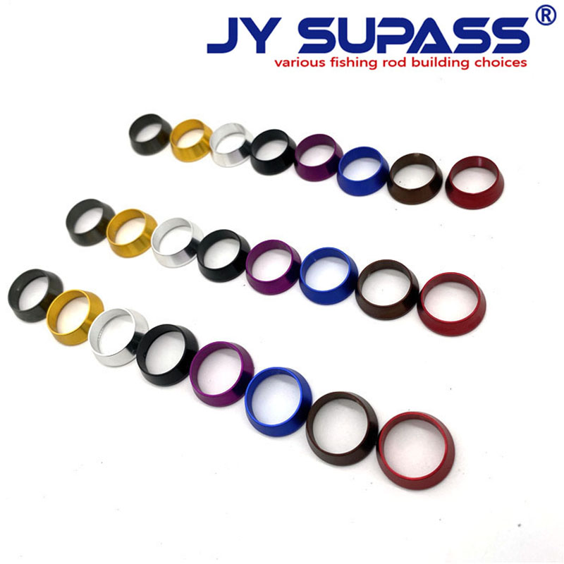 JY SUPASS 5pcs winding check custom fishing rod repair accessories,fishing rod aluminum trim rings