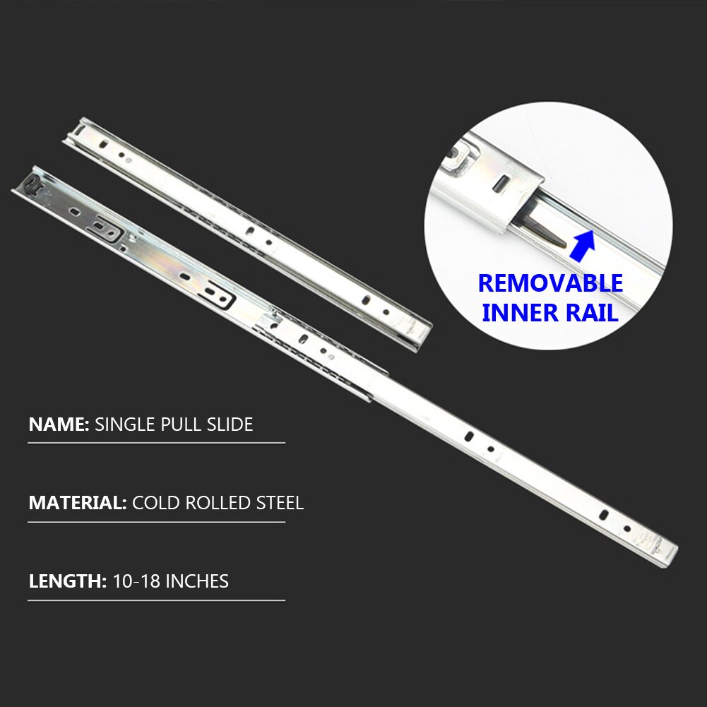 27mm Ball Bearing Drawer Slides Furniture Slide Steel Ball Bearing Slides Keyboard Cabinet Cupboard Drawer Runners 10&quot;~18&quot;