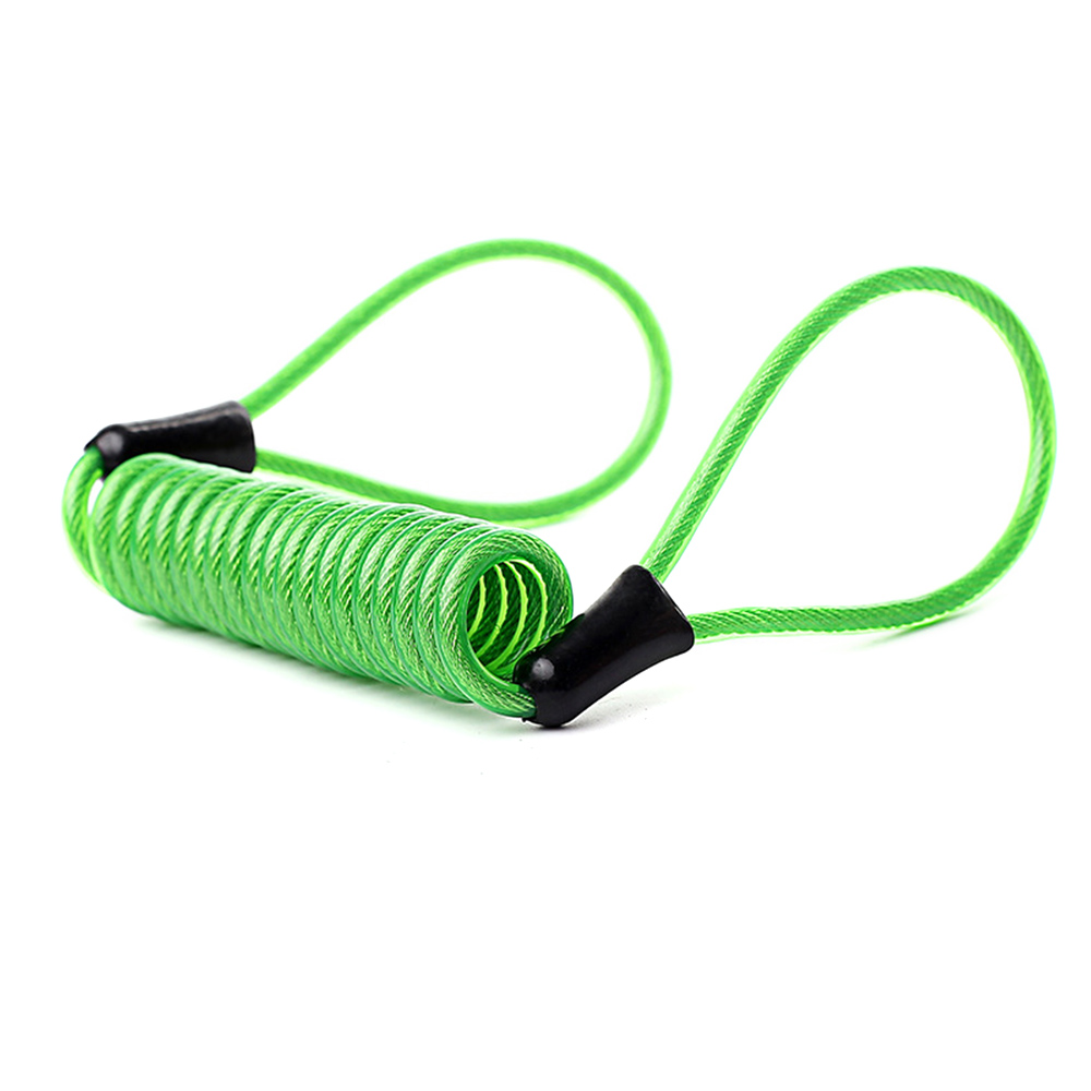 120 cm Motorfiets Scooter Alarm Disc Lock Security Anti Dief Herinnering Kabel Fiets Motor Anti Dief Veiligheid Gereedschap: Groen