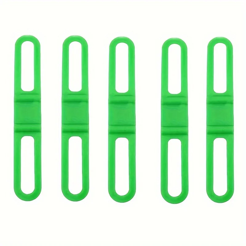 Correa de silicona para luz de bicicleta, manillar de bicicleta, soporte para linterna, correa de alta elasticidad, soporte de luz multiusos, corbata fija: Blanco