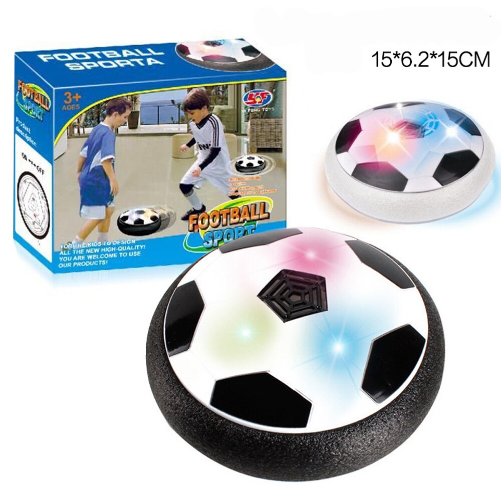 Kids Air Power voetbal trainingsapparatuur Grappige LED Licht Knipperende Bal Speelgoed voetbal Ballen Disc Zweefvliegen Multi-oppervlak Zweven