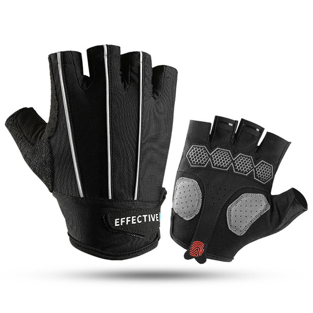 Fiets sport handschoenen heren halve vinger fiets handschoenen -slip -zweet gel fiets handschoen schok mtb anti-schok fiets sport handschoenen: Glo 018 / M