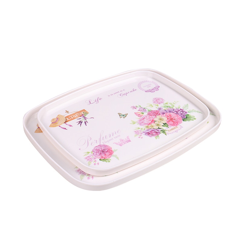 Bandeja de plástico para restaurante, bandeja para servir té/café/taza de agua, bandeja de almacenamiento de platos para casa/restaurante/Bar
