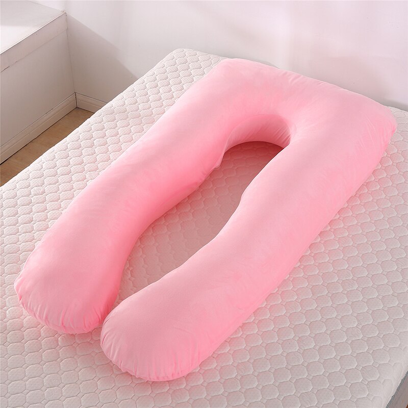 76*127cm graviditetspude pude sengetøj helkropspude gravid behagelig u-form sovestøttepuder vaskbare yyf 015: Yyf 015k-2-127 x 76cm