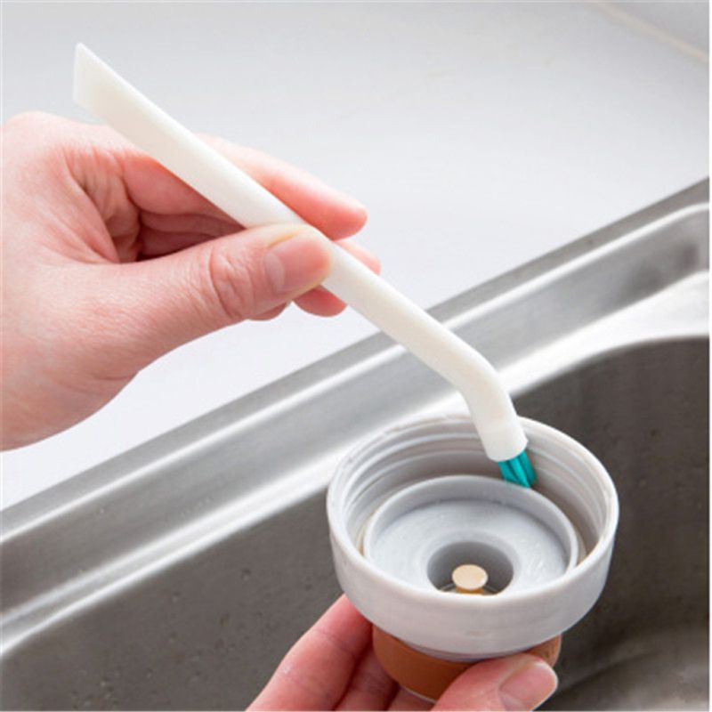 2 unids/set cepillo de limpieza estrecho mango largo portátil bebé leche limpieza de botellas cepillos hogar