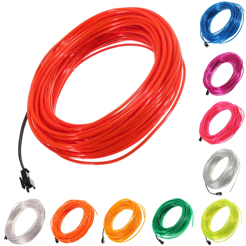 Jiguoor 20M EL LED flexibel Weichen Schlauch Draht Neon- glühen Auto Seil Streifen Licht Weihnachten Dekor AC 12V weihnachten Heimat Dekoration